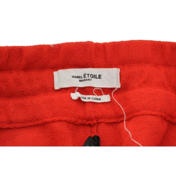 Isabel Marant Etoile Striped Stirrup Jogging Pants Size 42 Red Viscose Blend - Picture 4 of 9